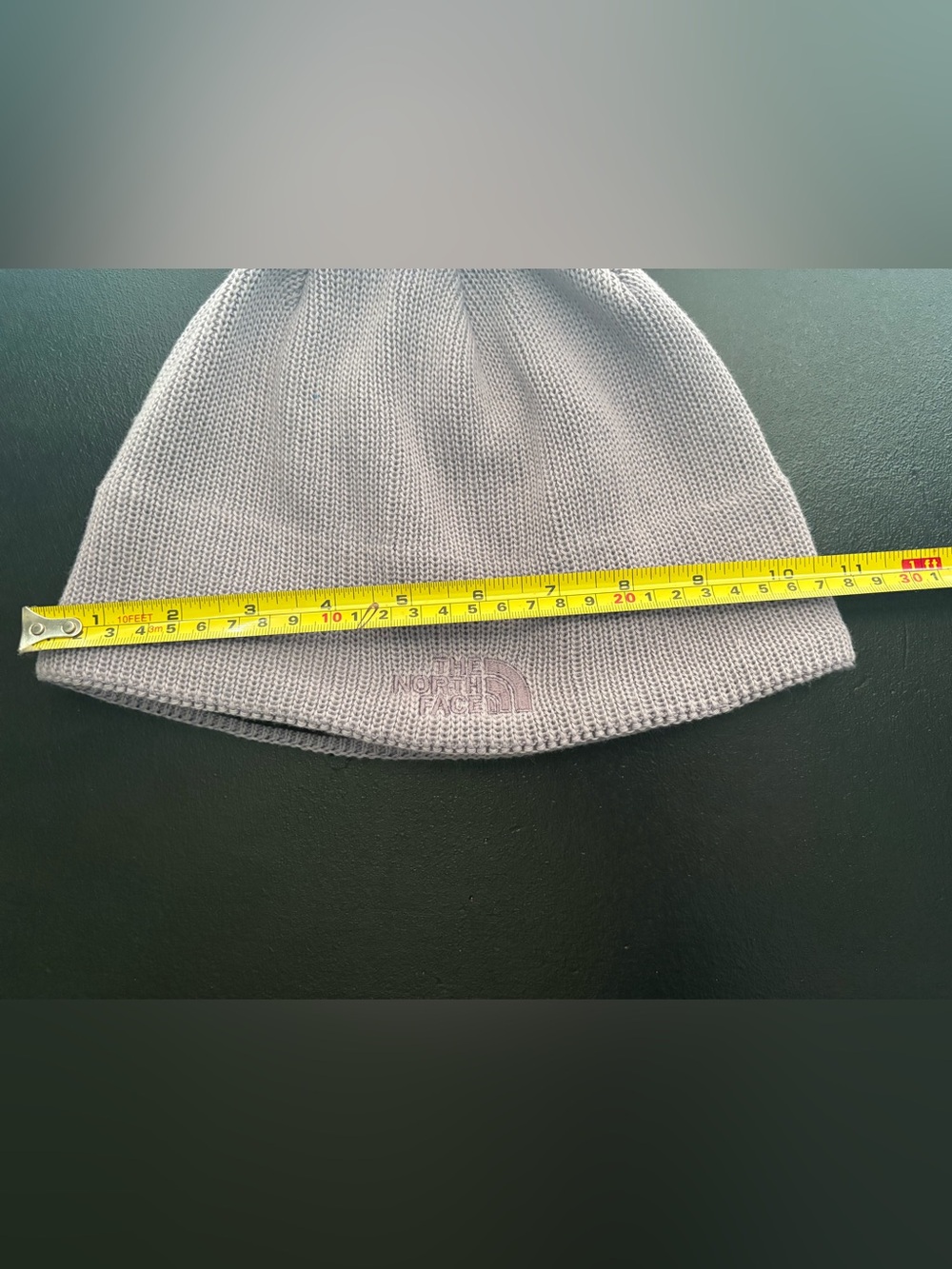 NWT-The North Face Light Gray Knit Beanie - Picture 8 of 9